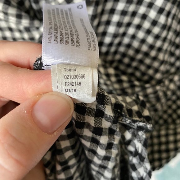 SOLDAva & Viv black and white gingham hi low dress - Picture 7 of 8